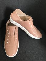 Thomas Rath * edle Designer Sneaker ohne Binden Gr 41 nude Hessen - Nidderau Vorschau