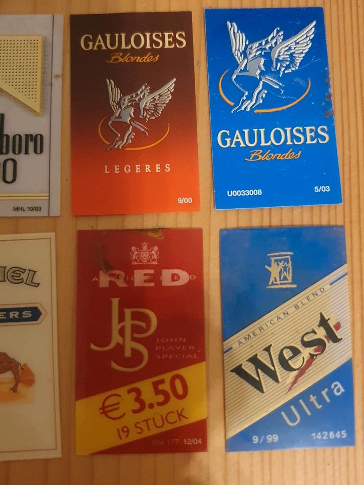 Zigarettenautomat Schilder Steckkarten Sortenschild Automat in Oschersleben (Bode)