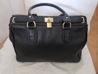 Leder Handtasche Birkin Bag Style schwarz mit goldenen Details Bayern - Immenstadt Vorschau