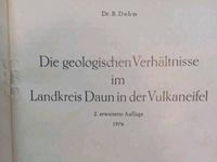 Buch "Die geol. Verhältnisse im Landkreis Daun", Ausgabe von 1976 Daun - Waldkönigen Vorschau