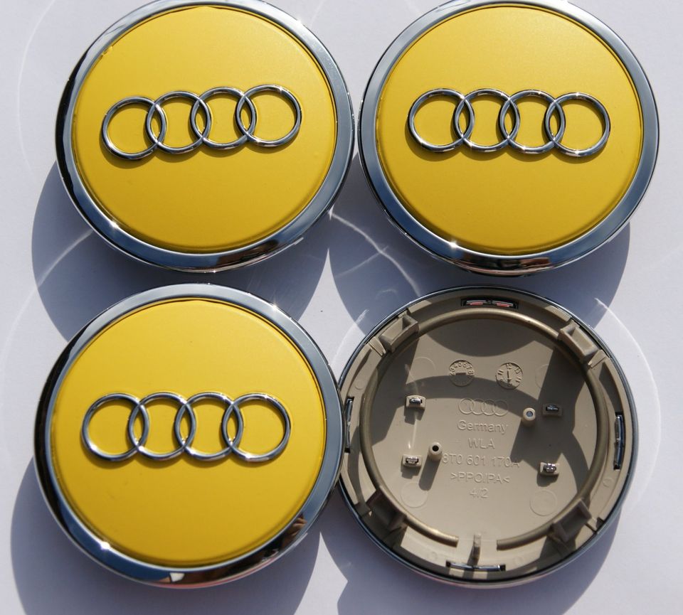 4 AUDI 8T0601170A ORIGINAL Felgendeckel Nabenkappen Nabendeckel in Rehbach