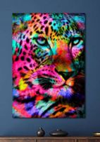 ✅ Wysocky John - Vivid Leopard / 100x70 cm, Keilrahmen, Leinwand, Kunstwerk, Gemälde, Acryl, Leopard Nordrhein-Westfalen - Horstmar Vorschau