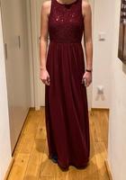 Rotes Abendkleid/Abiballbkleid mit Pailletten Hessen - Bad Soden am Taunus Vorschau