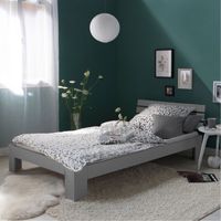 Bett Holzbett Futonbett Bettkasten Holz Grau 90x200 cm NEU 039-Dü Düsseldorf - Heerdt Vorschau