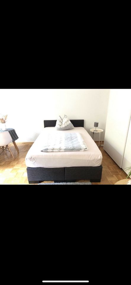 Super Boxspringbett 140x200 sehr guter Zustand Neupreis 2.000€ H3 in Düsseldorf