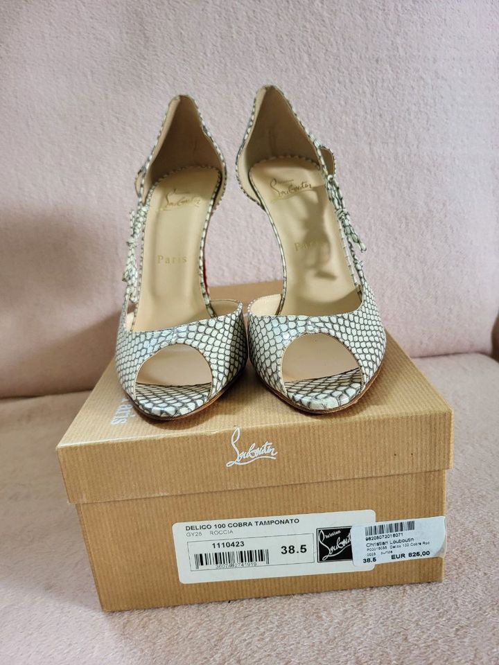 Christian Louboutin Delico 100 Cobra Tamponato Gr. 38,5 (38) in Bad Kohlgrub