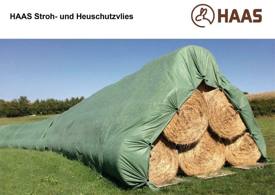 Stroh- und Heuschutzvlies – 12 m x 25 m, reißfest, 130 g/qm in Nümbrecht