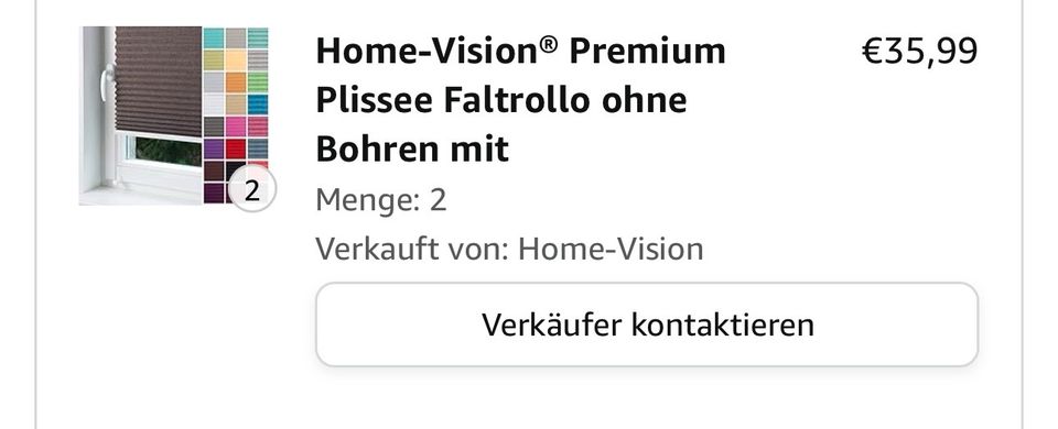 Home Vision Premium Plissee ohne Bohren - verschiedene Größen in Piding