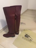BURBERRY Overknee Leder Stiefel Schuhe 39 WIE NEU NP 1400€ Nordrhein-Westfalen - Würselen Vorschau