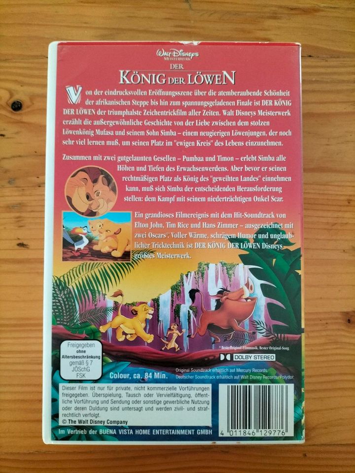 Der König der Löwen, Walt Disney, VHS in Wörth a. Main