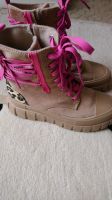 Stiefeletten Booties Plateau AnimalGr Look, Gr. 40,camel/pink Nordrhein-Westfalen - Marl Vorschau