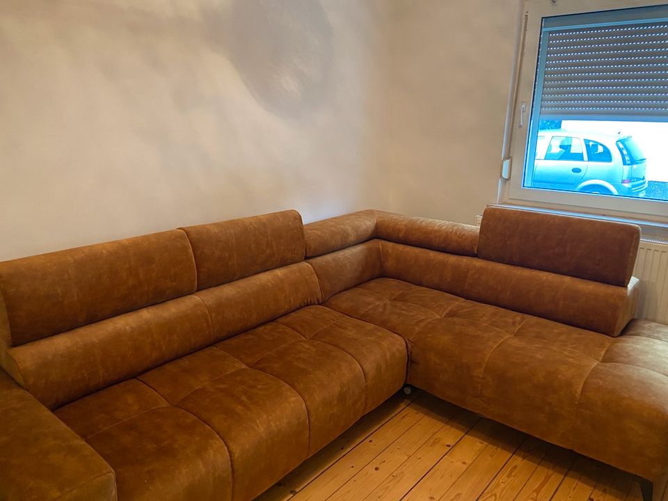 Sofa Senfgelb Samtoptik in Weingarten