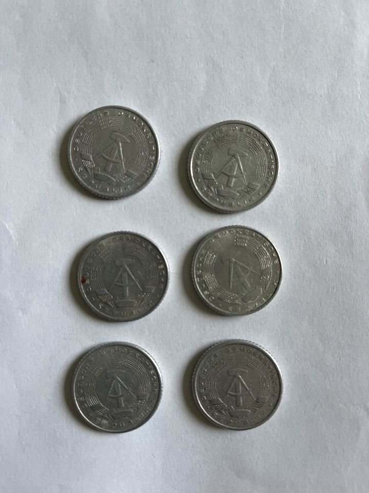 50 Pfennig Münzen DDR 2 x 1958, 1 x 1968, 1 x 1982 in Burglahr