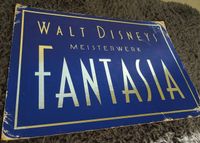 Fantasia Pappschild Werbeschild 1991 Disney Meisterwerk Reklame Dresden - Leuben Vorschau