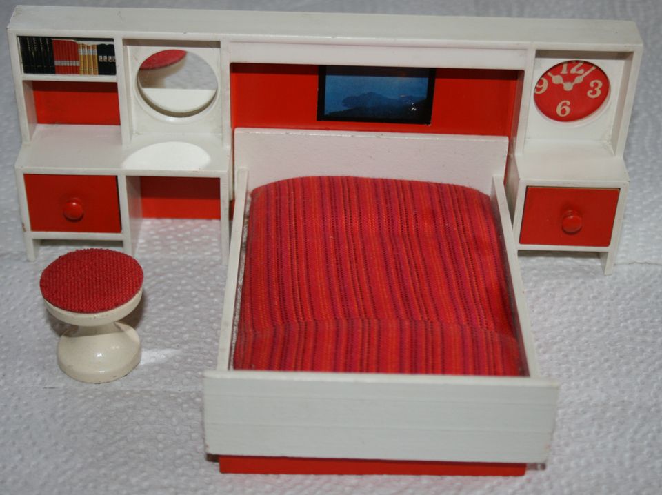 Lundby original Schlafzimmer Set, seltenes Fundstück 70er Jahre in Steinhagen