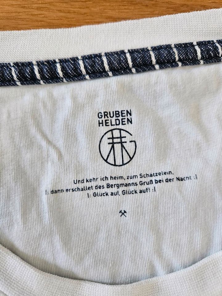 T-Shirt Grubenhelden Bergbau Shirt M Gruben Helden weiß blau neuw in Gladbeck