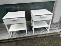 2x Schlafzimmer Nachttischkommode Weiß mit Holz Verzierung Nordrhein-Westfalen - Steinhagen Vorschau