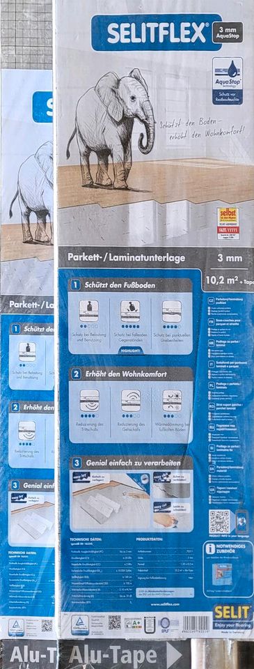 Parkett/-Laminatunterlagen für über 25m² mit Alutape! Neu in Kitzscher