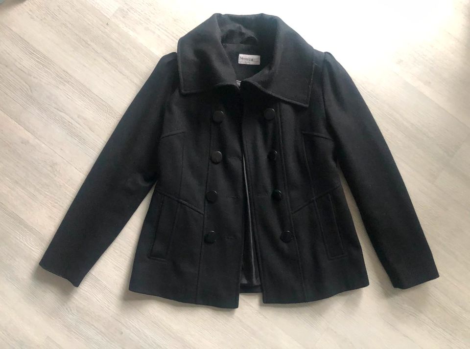 Jacke Mantel Kurzmantel schwarz Yessica C&A Größe 38 M in Lichtenfels