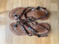 Sandalen 41, Zoe Lou, Leder Pailletten bunt, Sandalette Hamburg-Nord - Hamburg Langenhorn Vorschau