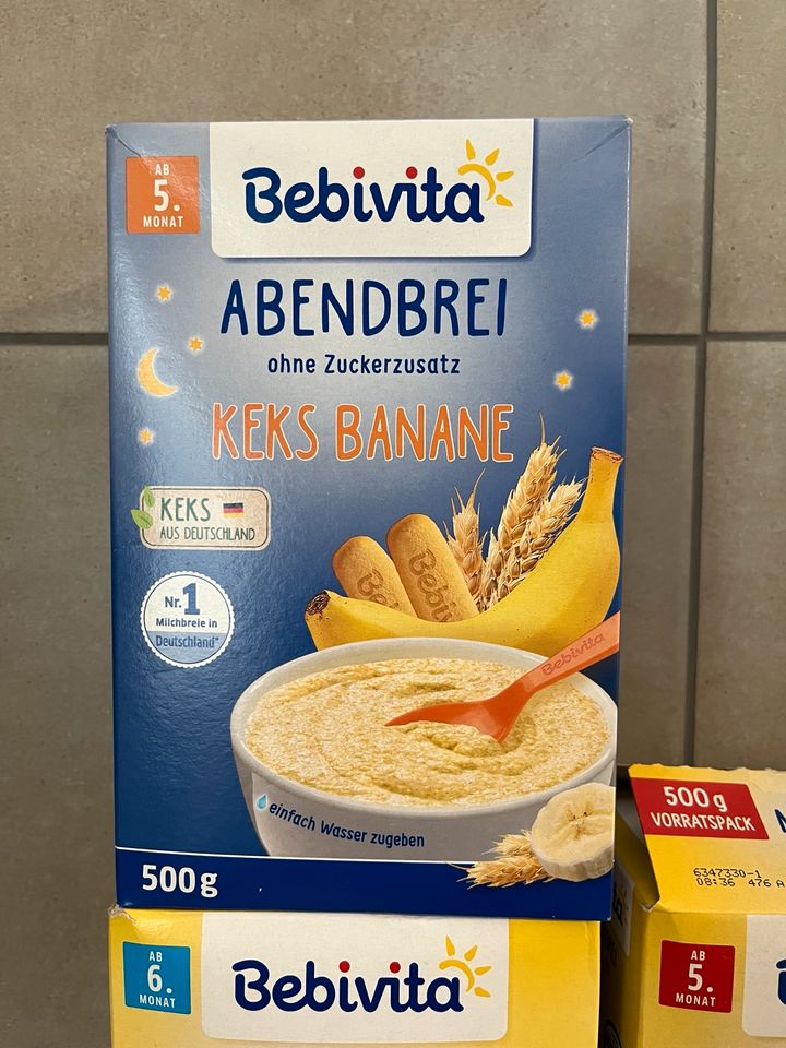 Bebivita Abendbrei Keks Banane, Milchbrei Früchte & Grieß in Kloster Lehnin