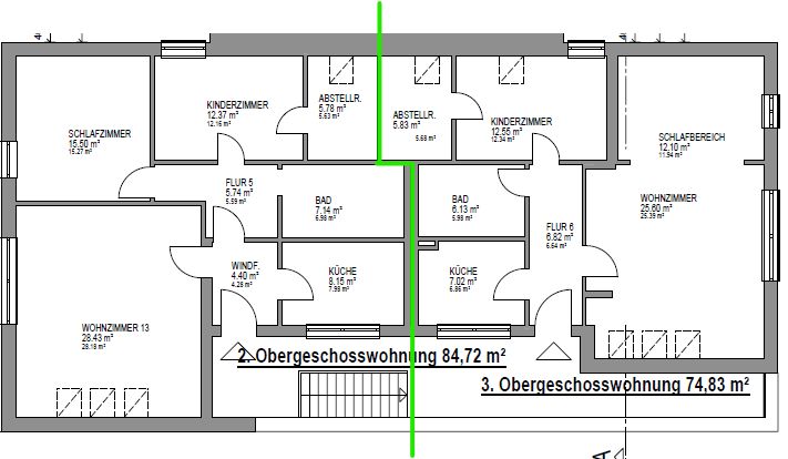 3-Zimmer Wohnung 74,83m², Berne/Ganspe, Balkon, 1.050€ warm in Berne