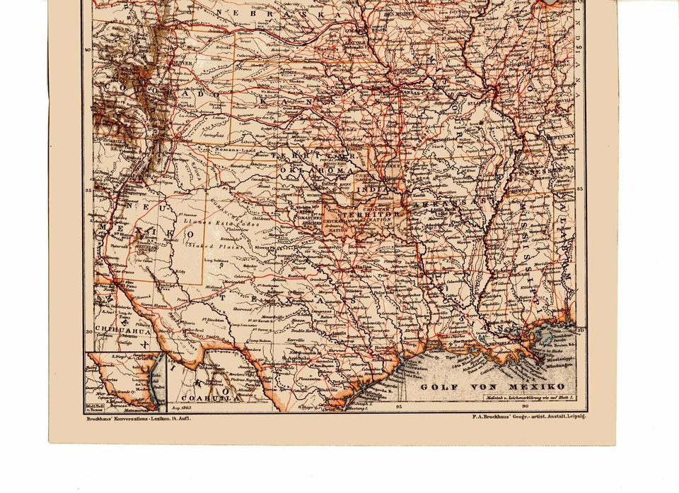 TOPOGRAPHIE - 4 KARTEN - VEREINIGTE STAATEN VON AMERIKA - 1903 in Berlin