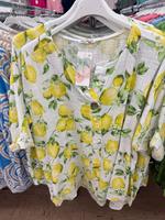 Damen Zitrone Muster Baumwolle Tunika Bluse m l xl Hessen - Groß-Gerau Vorschau
