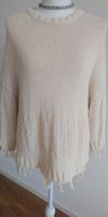 Pullover Pulli Poncho Fransen beige Strick wie neu L Reserved Bayern - Egling Vorschau