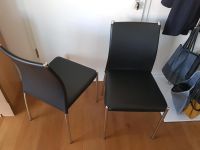 2 Stühle schwarz silber Kunstleder Esszimmer Küche Wohnzimmer Rheinland-Pfalz - Neuhäusel Vorschau