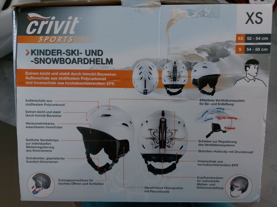 Mädchen Snowboardhelm + Brille in Ulmen