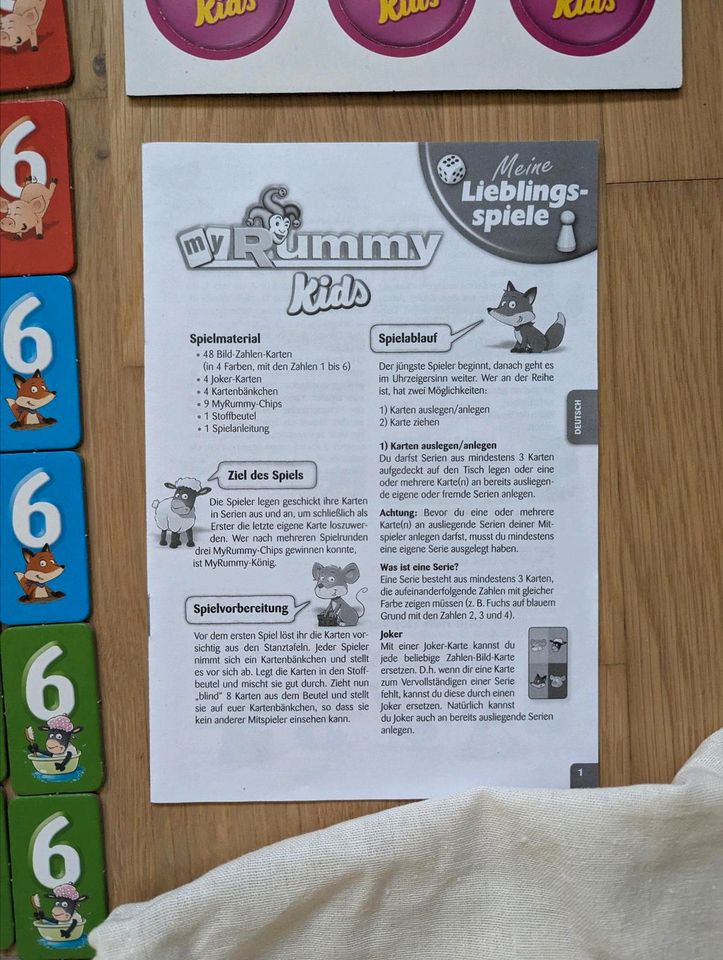 Spiel My Rummy Kids, 5+ , vollständig, wie neu in St. Ingbert