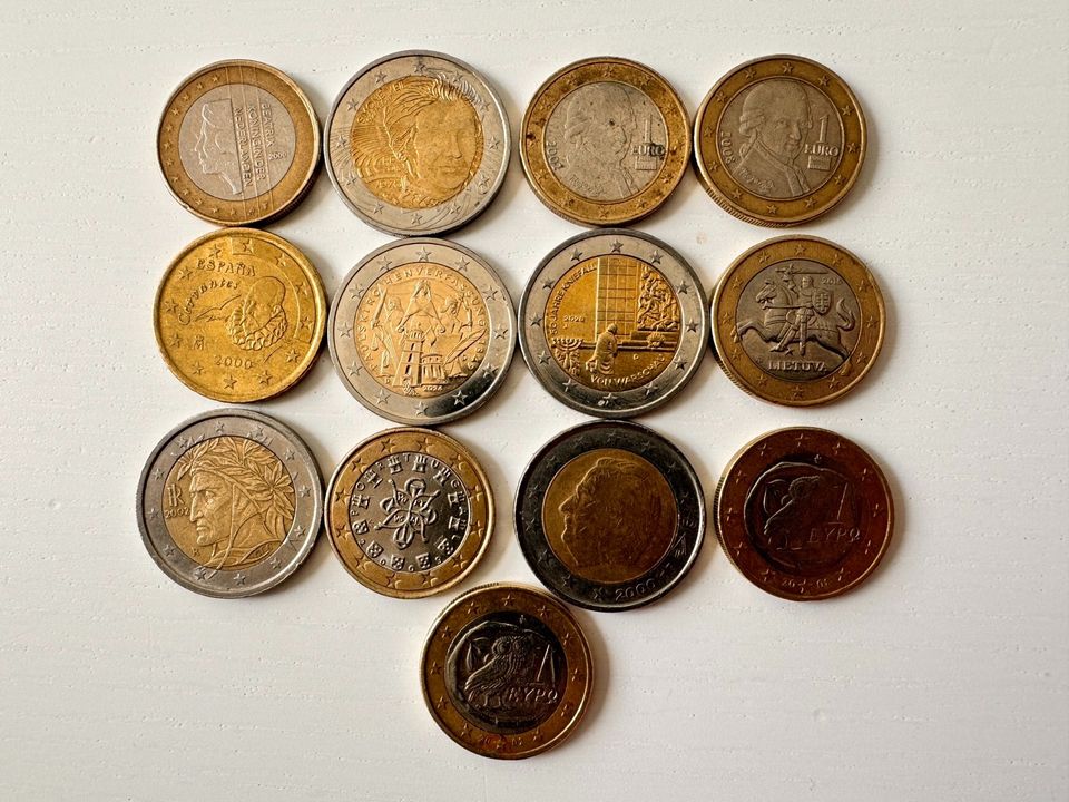 13 Euro-Münzen in Würzburg