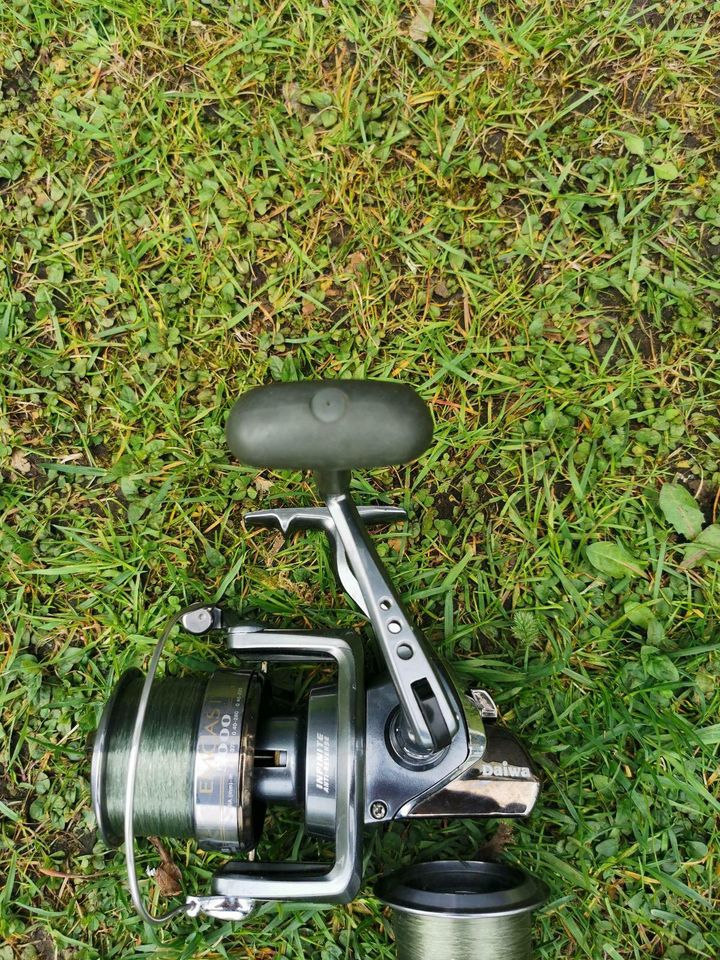 Daiwa Emcast 5000 + Ersatzspule Angelrolle Karpfenrolle Carp TOP! in Bad Bentheim