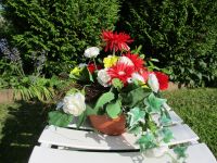 Blumengesteck Kunstblumen Mohn/Rosen/Efeu …farblich abgestimmt Kiel - Kronshagen Vorschau