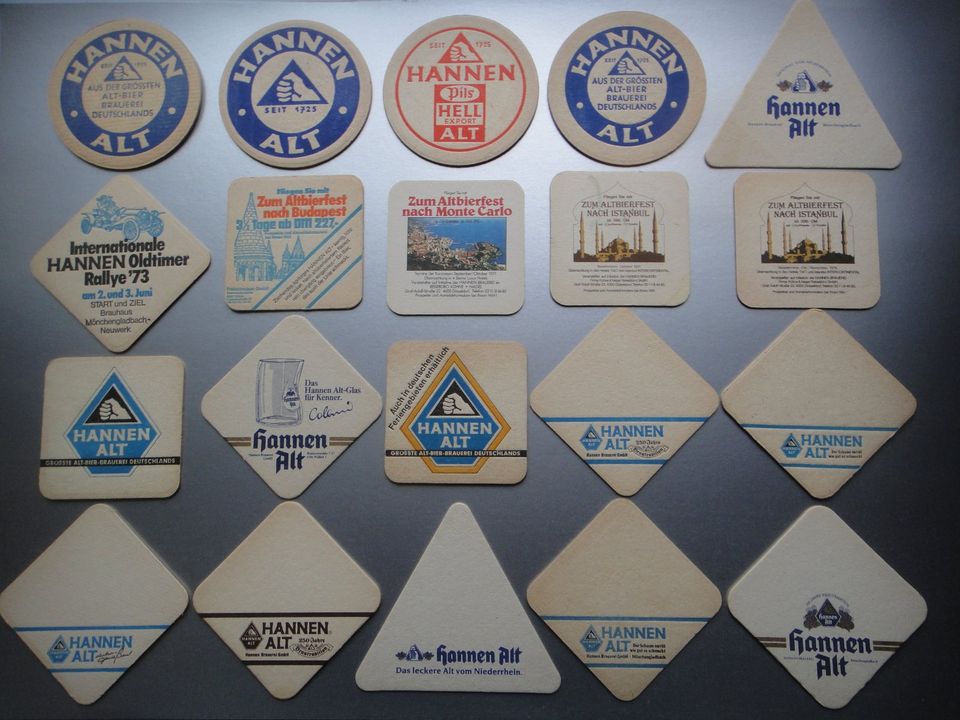 20 x Hannen Alt Bierdeckel. Mönchengladbach. Uralt - 1980er Jahre in Wiesbaden