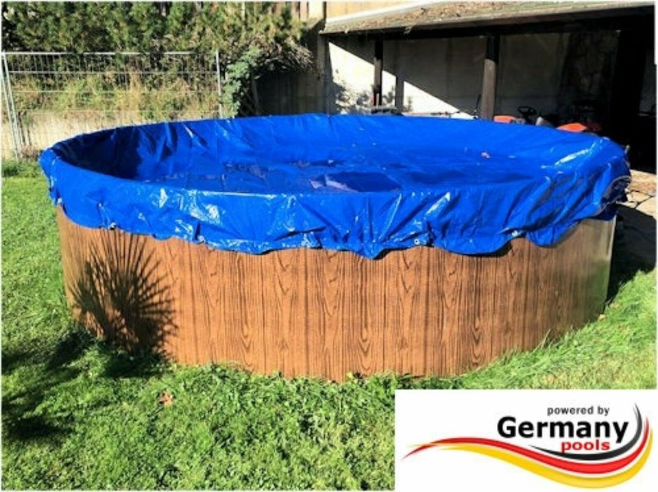 Gebrauchte Pool Abdeckplane 6,25 x 3,60 m für Sommer und Winter in Nörtershausen