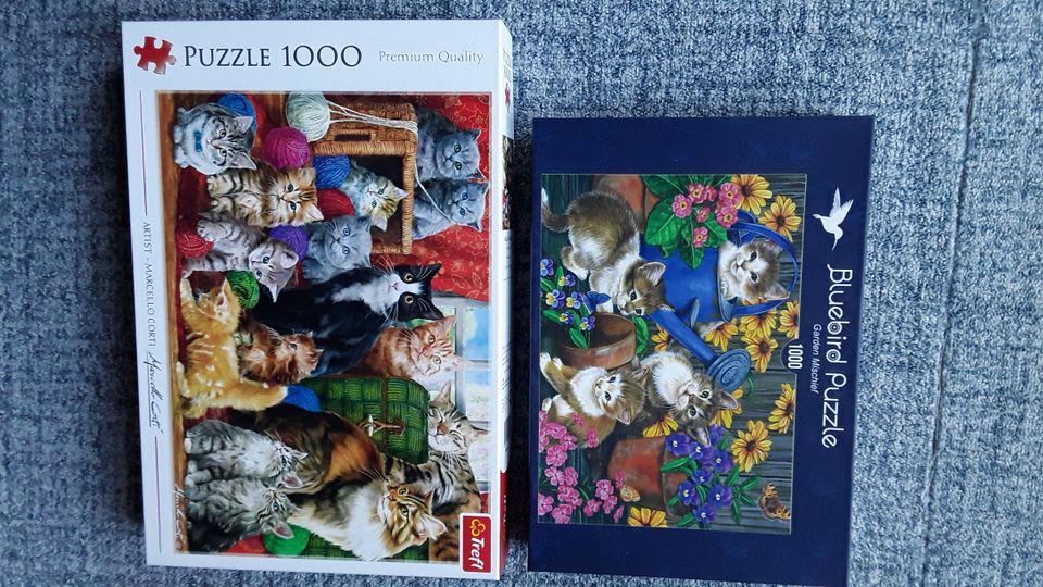 Zwei 1000'er Katzen-Puzzle, für zusammen ein Preis in Berlin