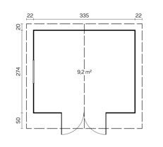 *Gartenhaus* Ystad * Blockhaus 9,2m² * in Elze