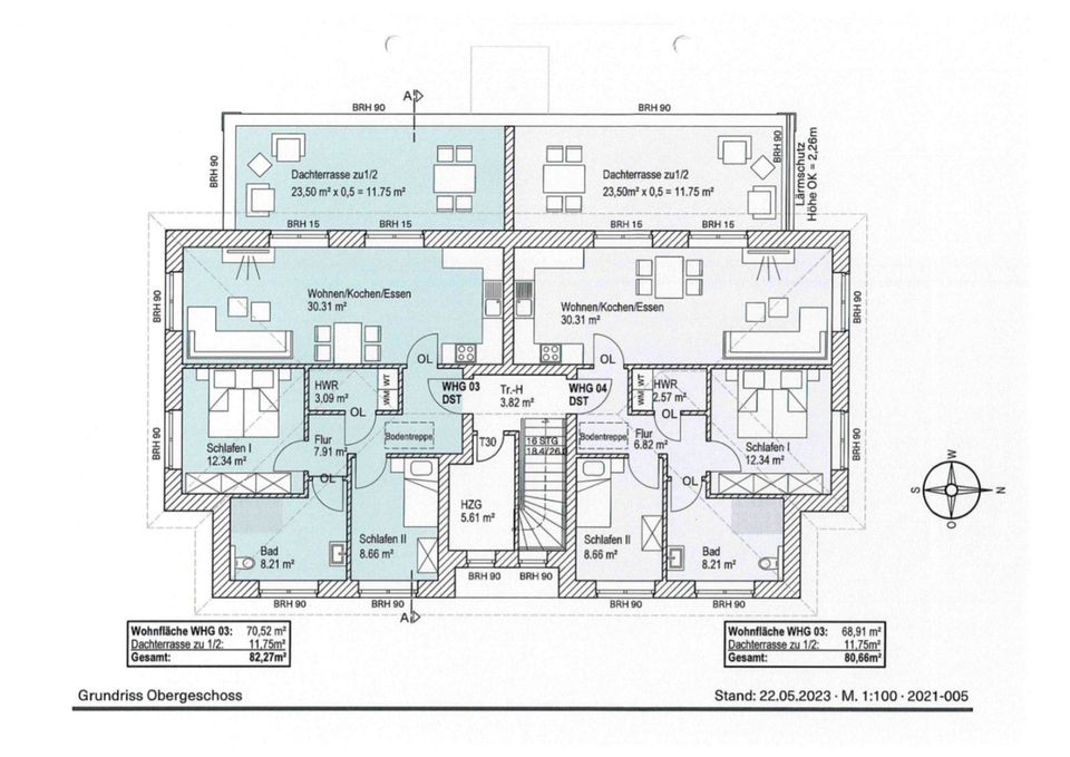 NEUBAU!! 3- Zimmer Eigentumswohnung im Obergeschoss (Nr. 4) zentrumsnahe Wohnlage von Diepholz! in Diepholz