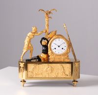 Antike feuervergoldete Pendule, Ormolu, Paris, Empire um 1810 Münster (Westfalen) - Gievenbeck Vorschau