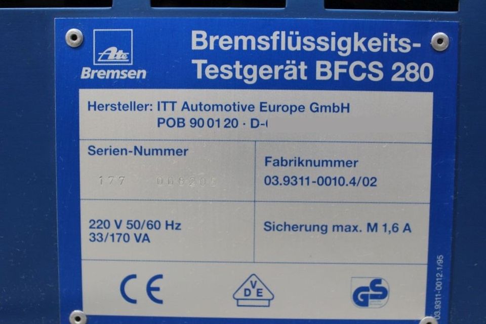 ATE Bremsflüssigkeits-Testgerät BFCS 280 42709 in Dinslaken