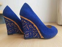 Schuhe Damen 36 Keilabsatz 11 cm Wedges Blau Nordrhein-Westfalen - Geldern Vorschau