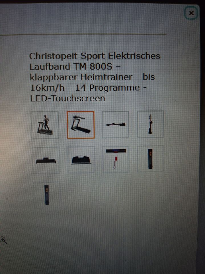 Laufband elektr. Christopeit TM800S wie Neu in Papendorf MV