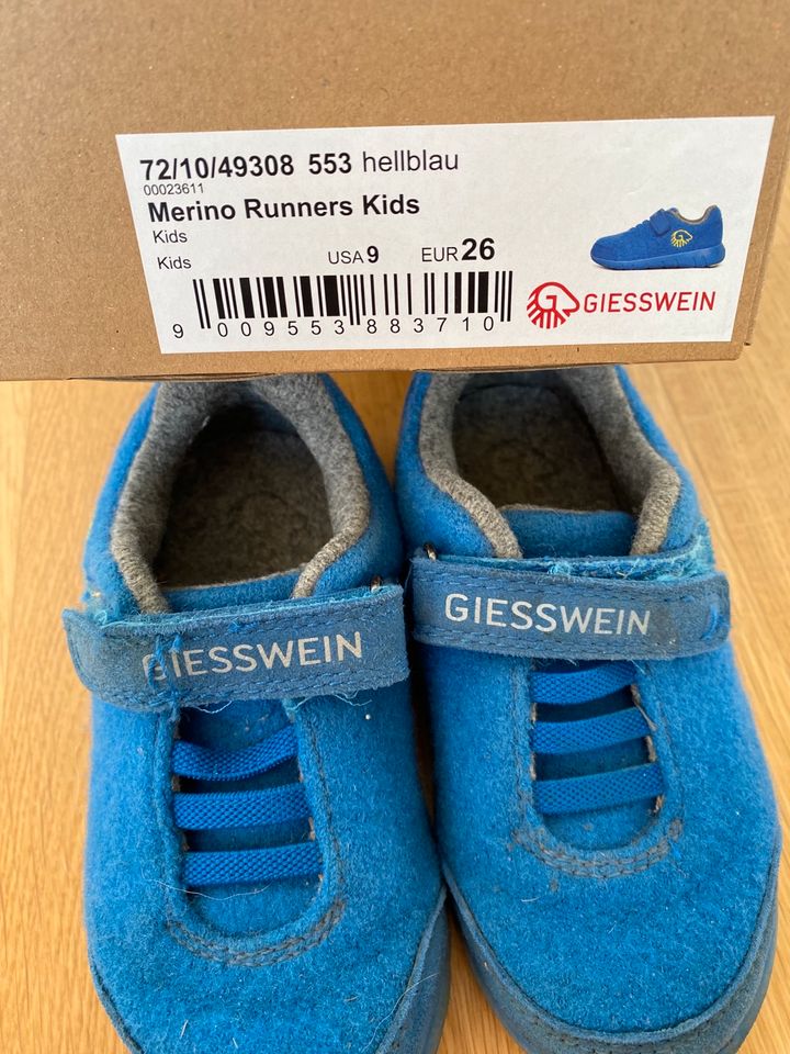 Schuhe - Giesswein merino runners kids  Größe 26 blau in Taunusstein