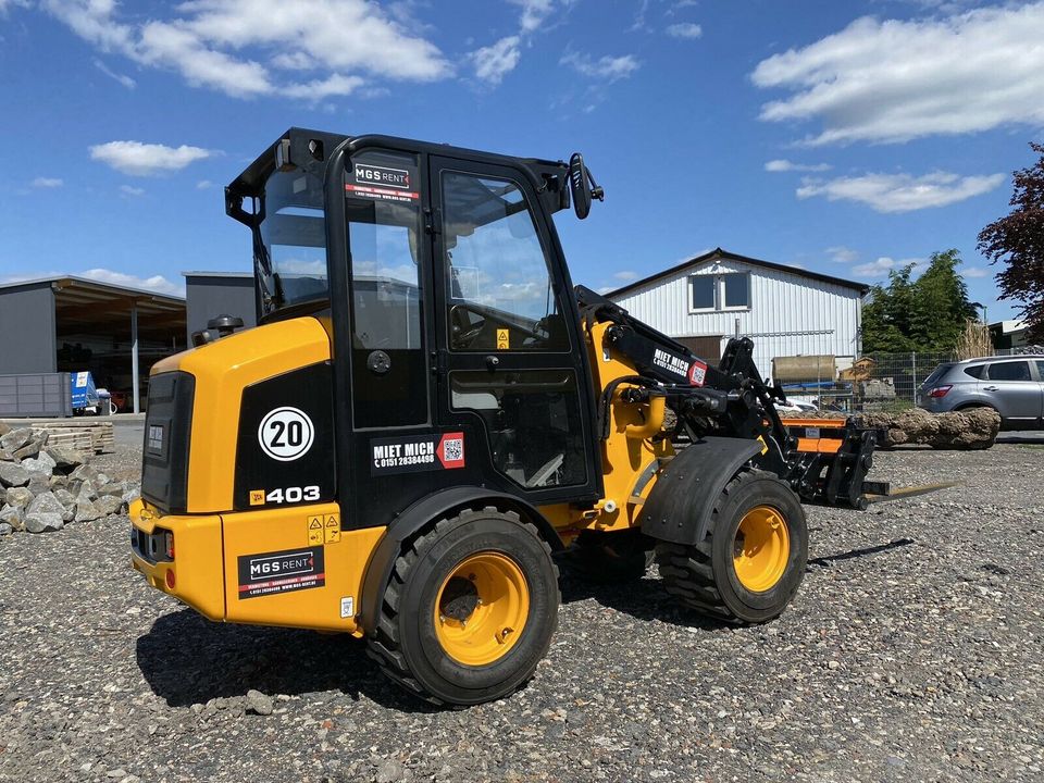 Radlader Hoflader JCB 403 2,5t. Schaufel Palettengabel Mieten in Telgte