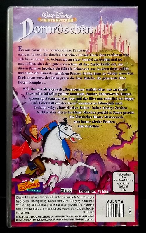 " Dornröschen " Walt Disney Meisterwerke ,VHS Video Kassette in Dorsten