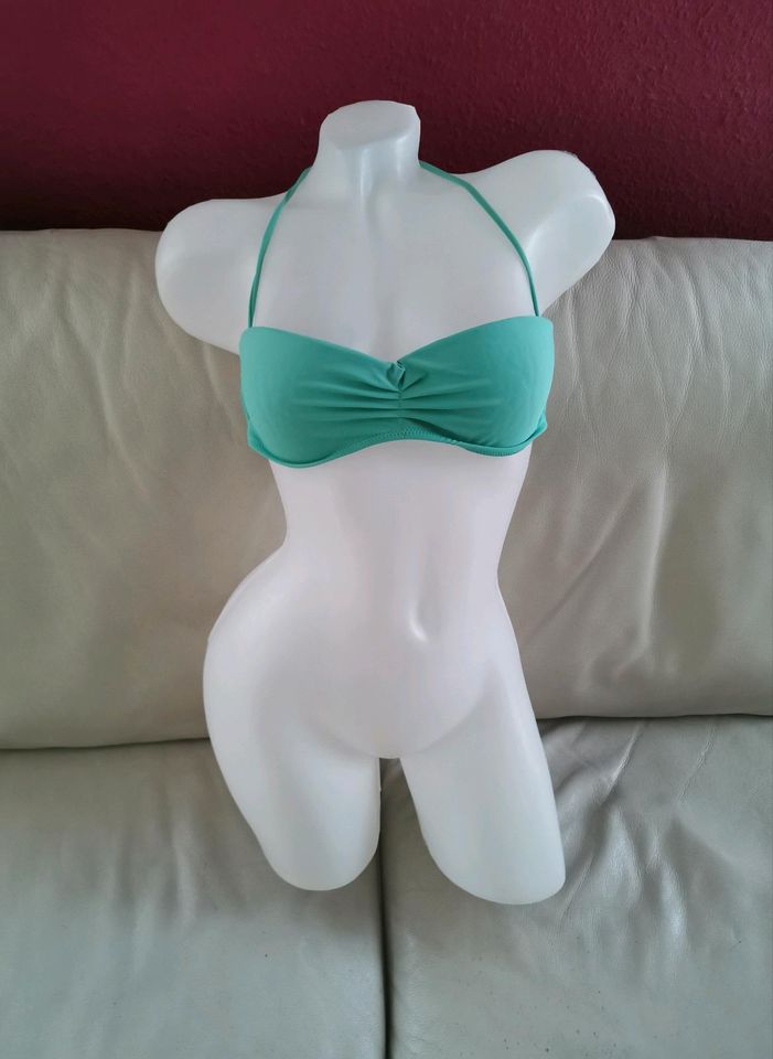 Bikini-Oberteil türkis mintgrün Swimsuit Bandeau türkisgrün aqua in Schwieberdingen