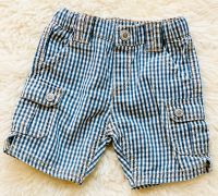 Neue Bermuda / Shorts in blau-weiß kariert, Gr. 62 Nordrhein-Westfalen - Burscheid Vorschau