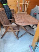 Gartentisch + Stühle, Holz Niedersachsen - Esens Vorschau